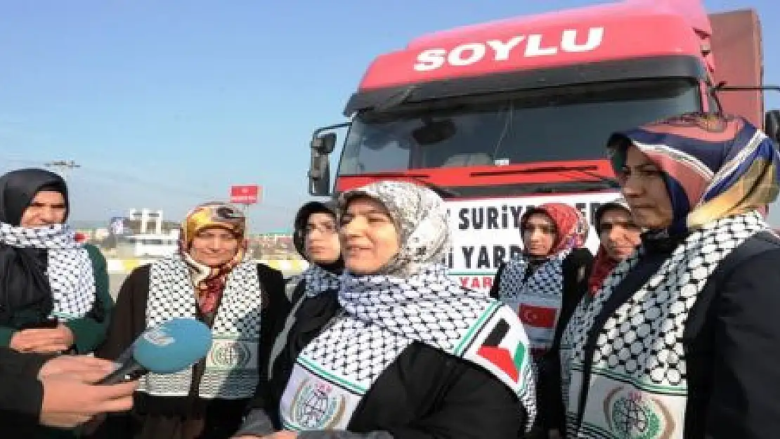 YARDIM TIR'I SURİYE'YE DOĞRU YOLA ÇIKTI