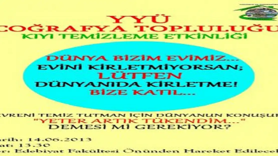 YYÜ'DE KIYI TEMİZLİĞİ YAPILACAK