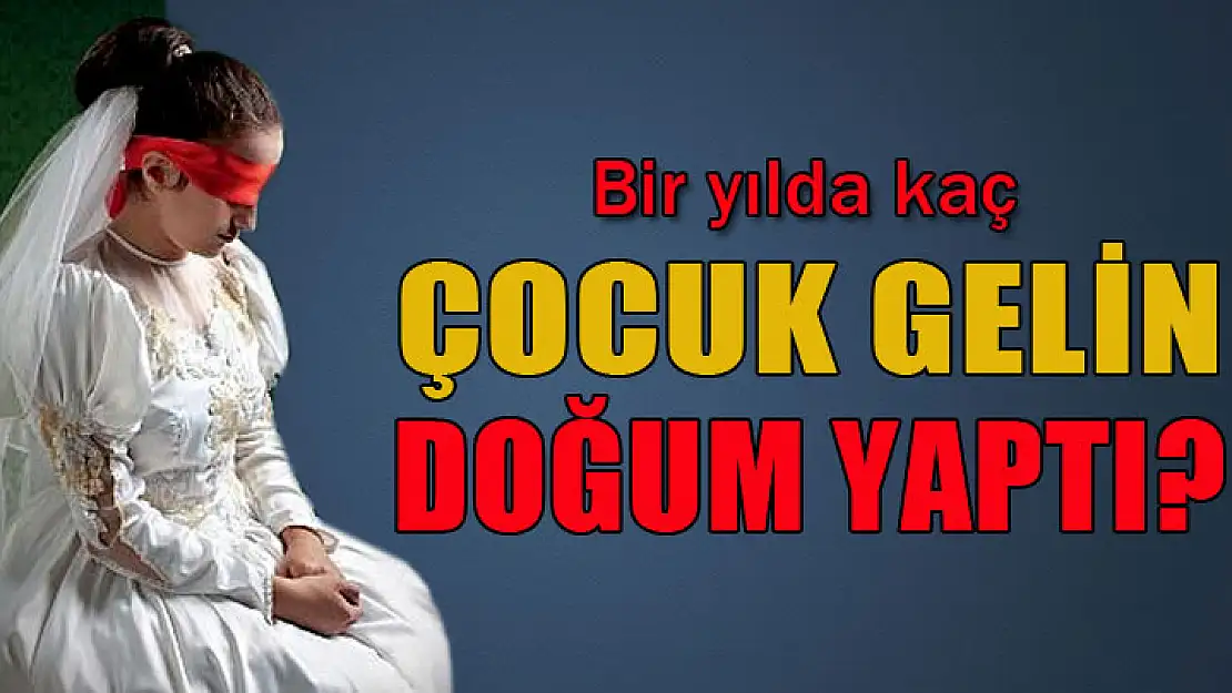 Bir yılda kaç çocuk gelin doğum yaptı?