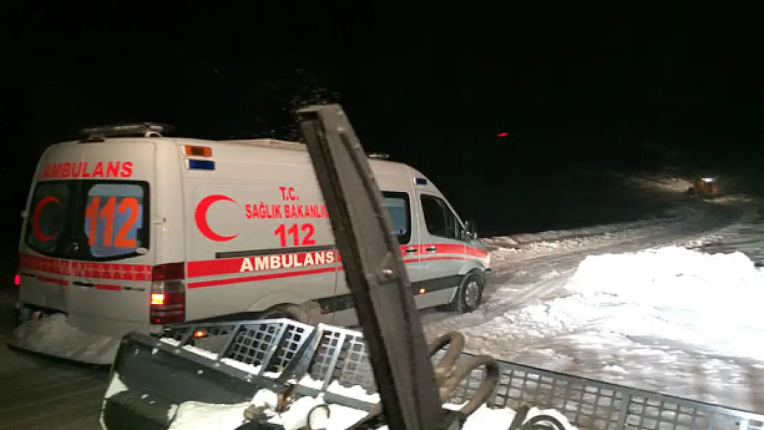 MAHSUR KALAN AMBULANS KURTARILDI