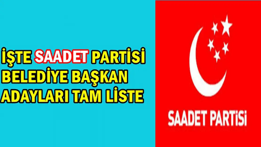 Saadet Partisi Başkan Aadaylarını açıkladı