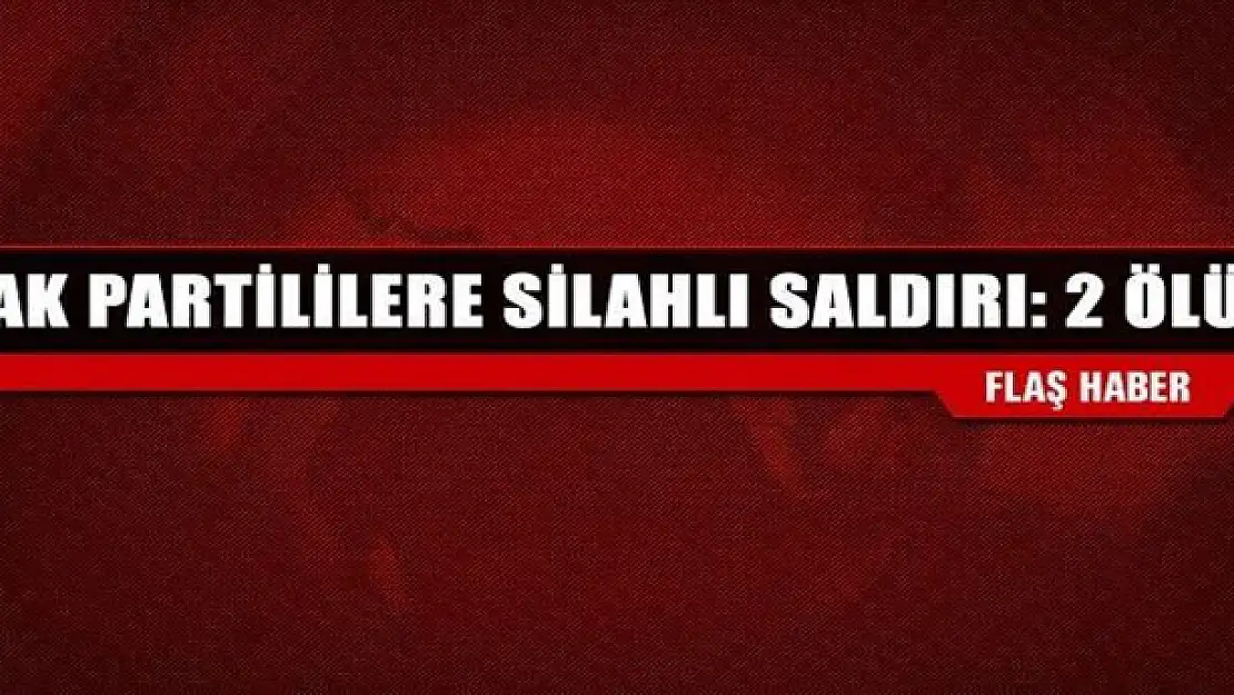 Ak Partililere silahlı saldırı: 2 ölü