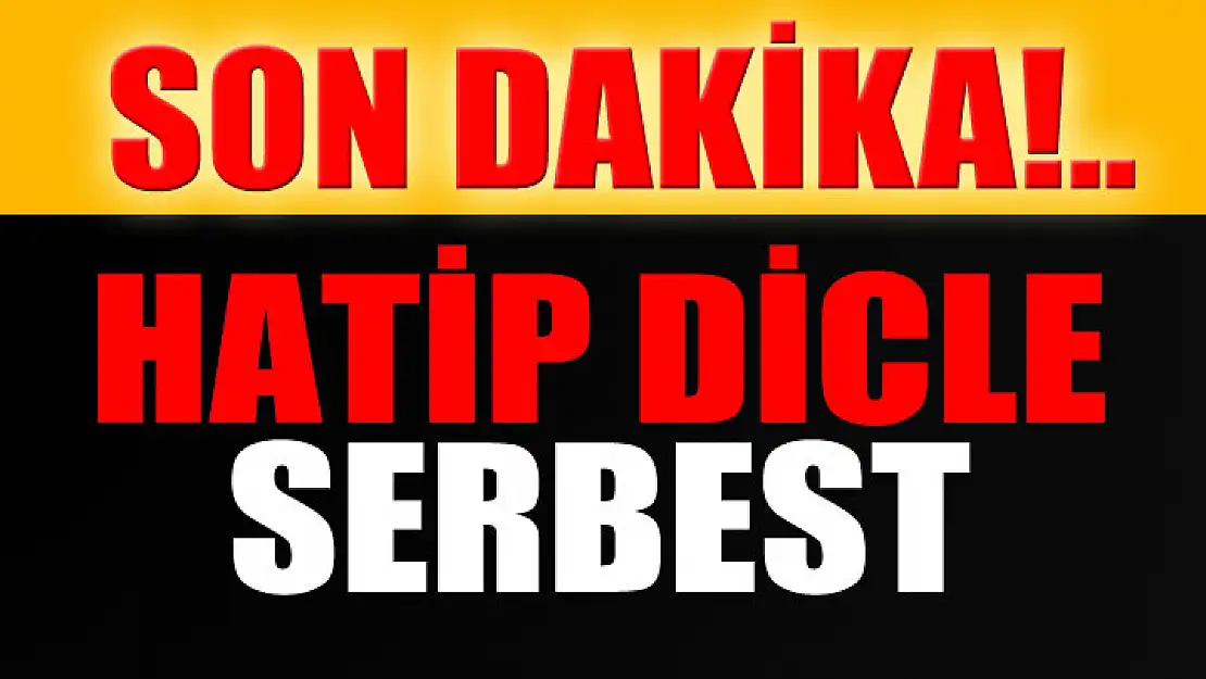 Hatip Dicle tahliye oldu