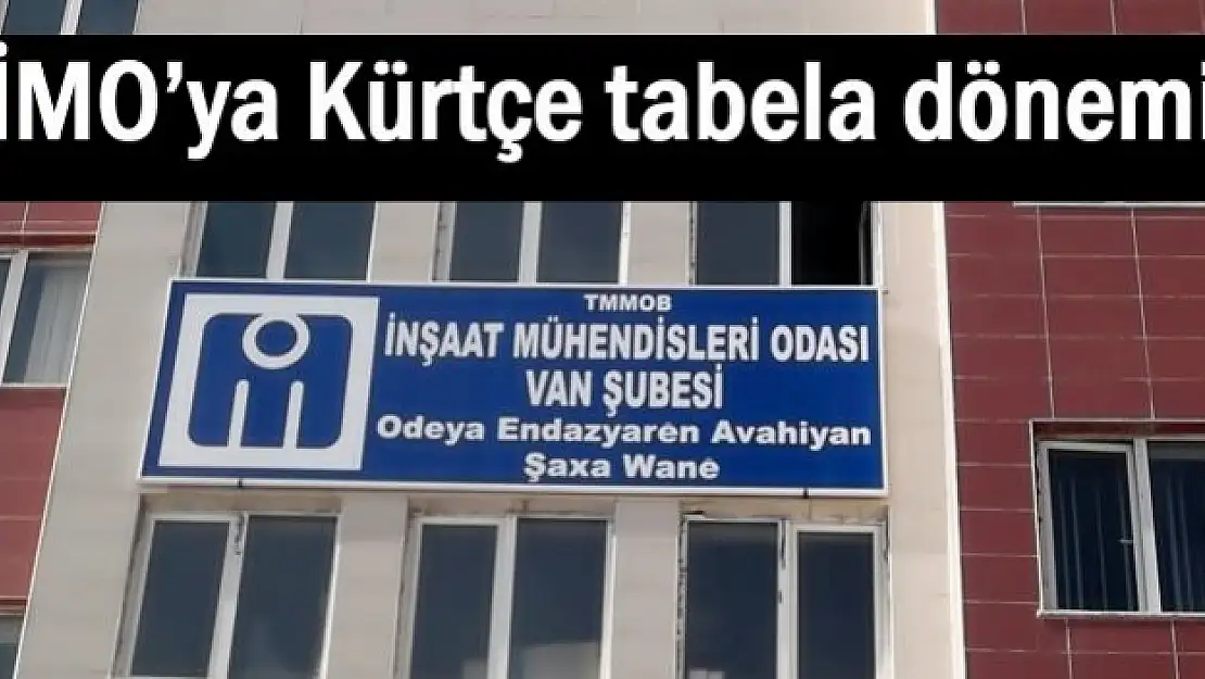 İMOya Kürtçe tabela asıldı