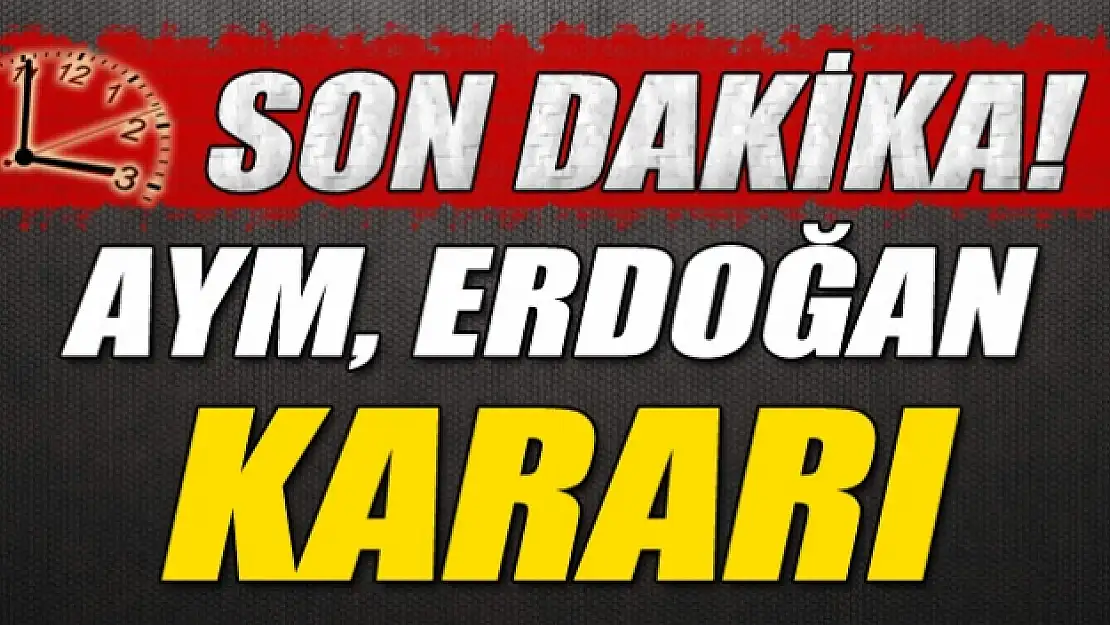 AYMden Erdoğan kararı