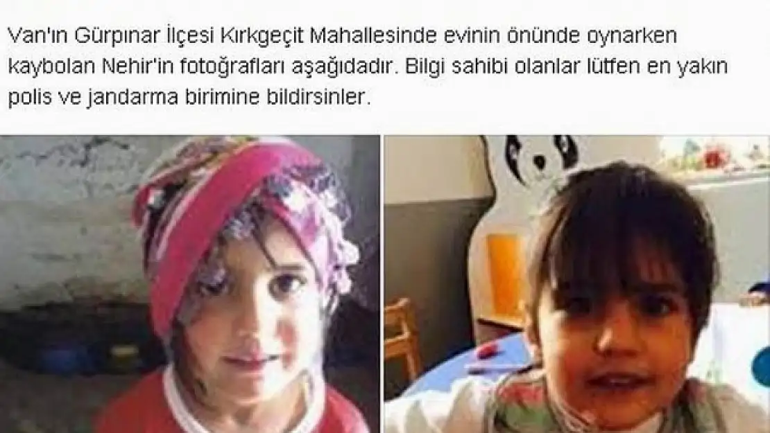 Kayıp Nehirın Fotoğrafı Emniyetin Faceden yayınlandı