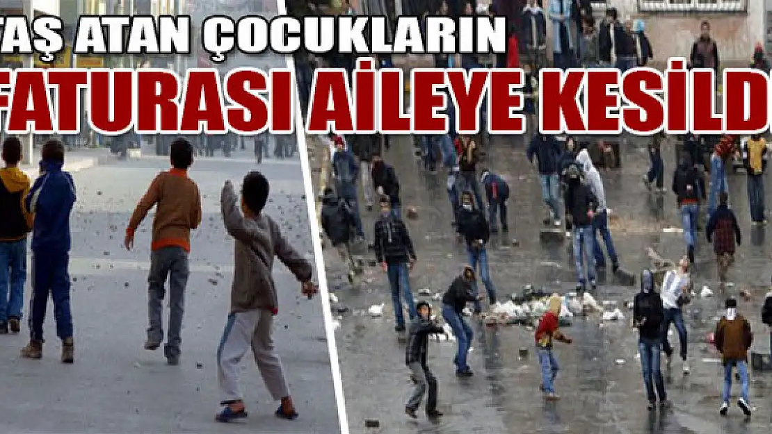 Taş atan çocukların ailelerine ceza kesildi