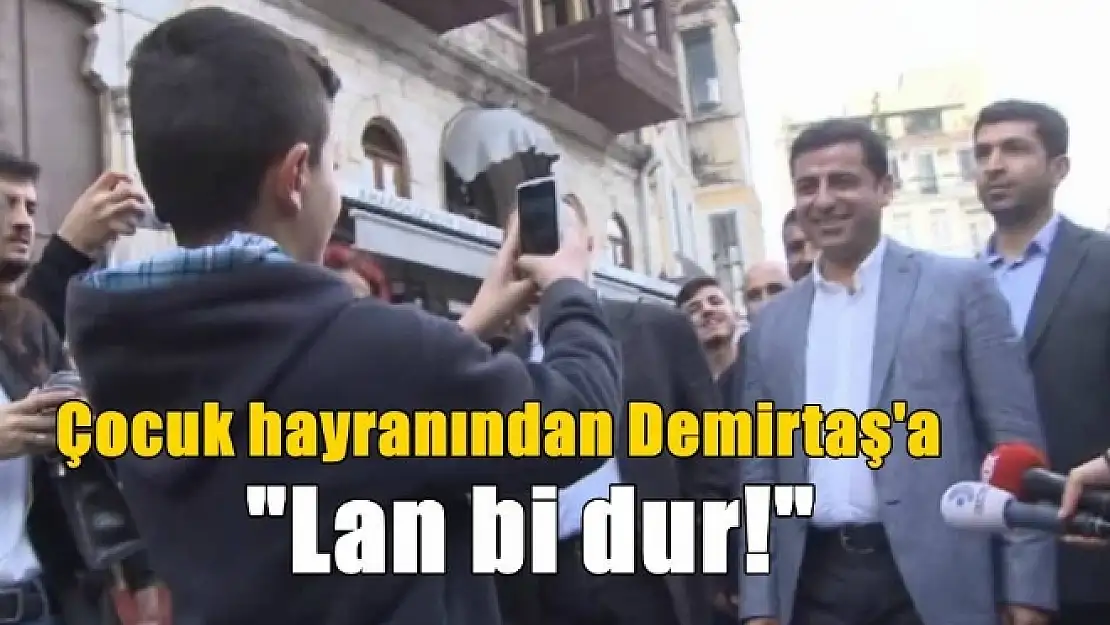 Demirtaş'a  Lan bi dur dedi.