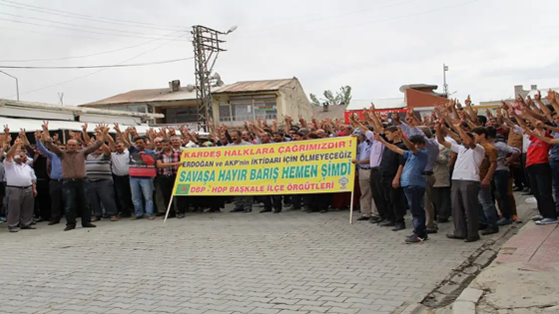 Başkalede Operasyonlar Protesto Edildi