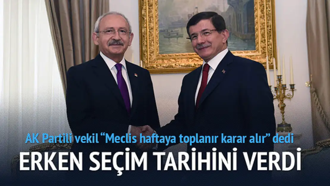 erken seçimin tarihini verdi