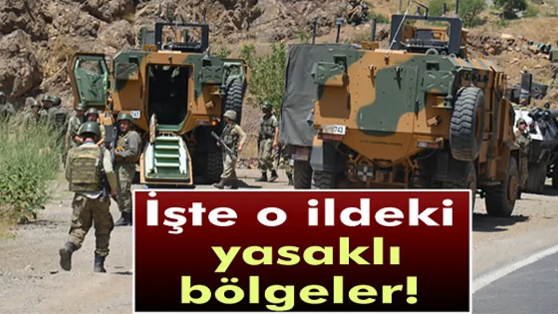 İşte O İldeki Yasaklı Bölgeler