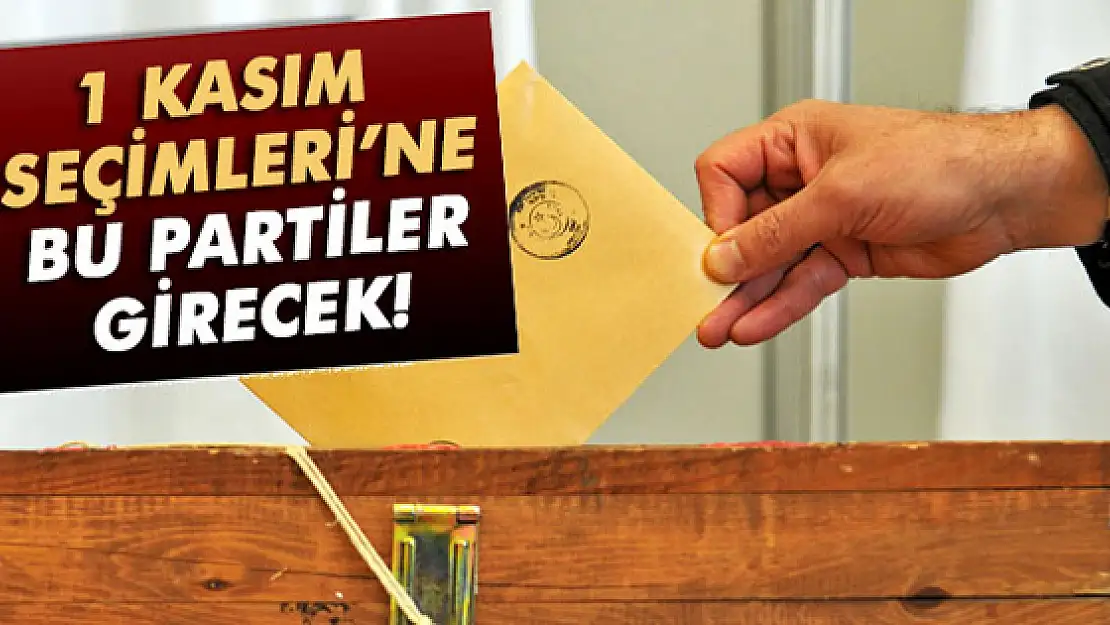 İşte 1 Kasım Seçimleri'ne katılacak partiler!