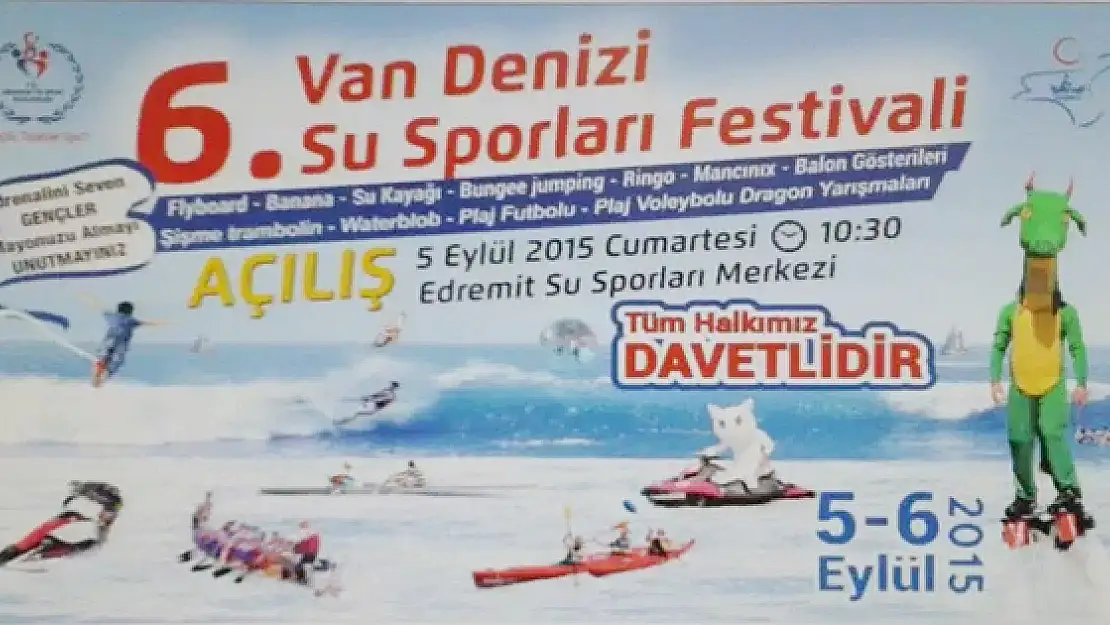 6. Van Denizi Su Sporları Festivali Başlıyor