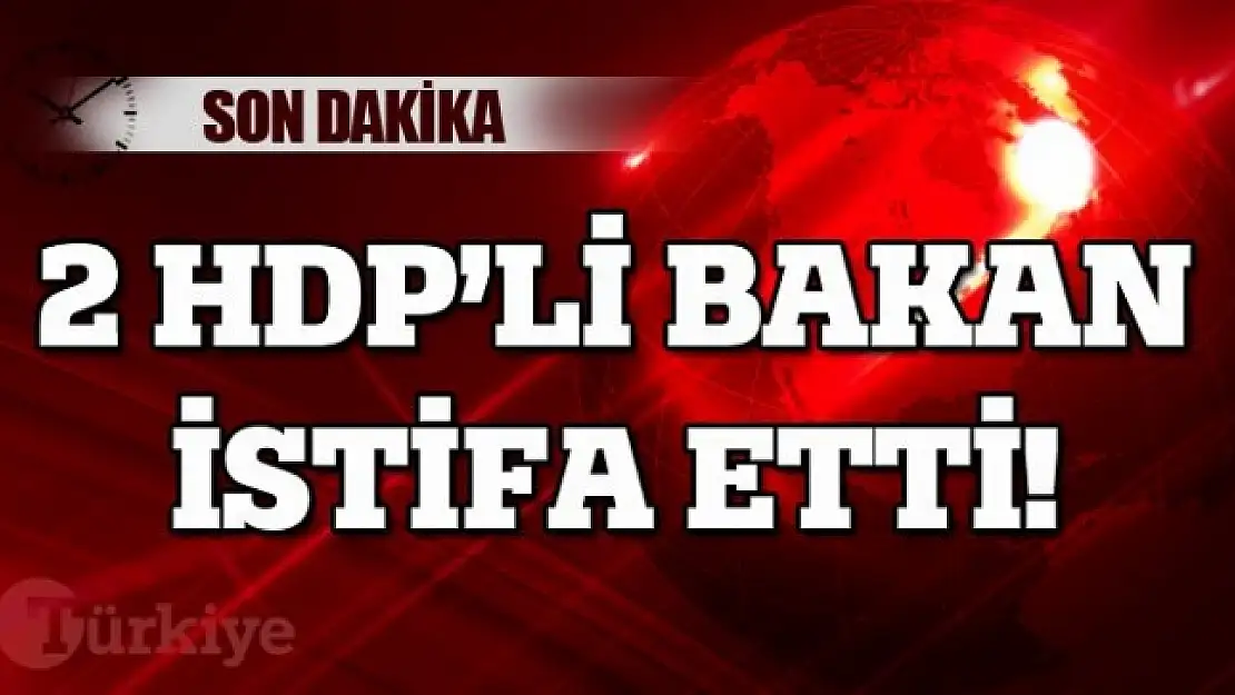 2 HDP'li bakan istifa etti!