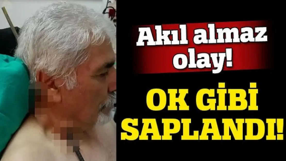 İnşaatta dolanırken boynuna 6 metrelik demir saplandı