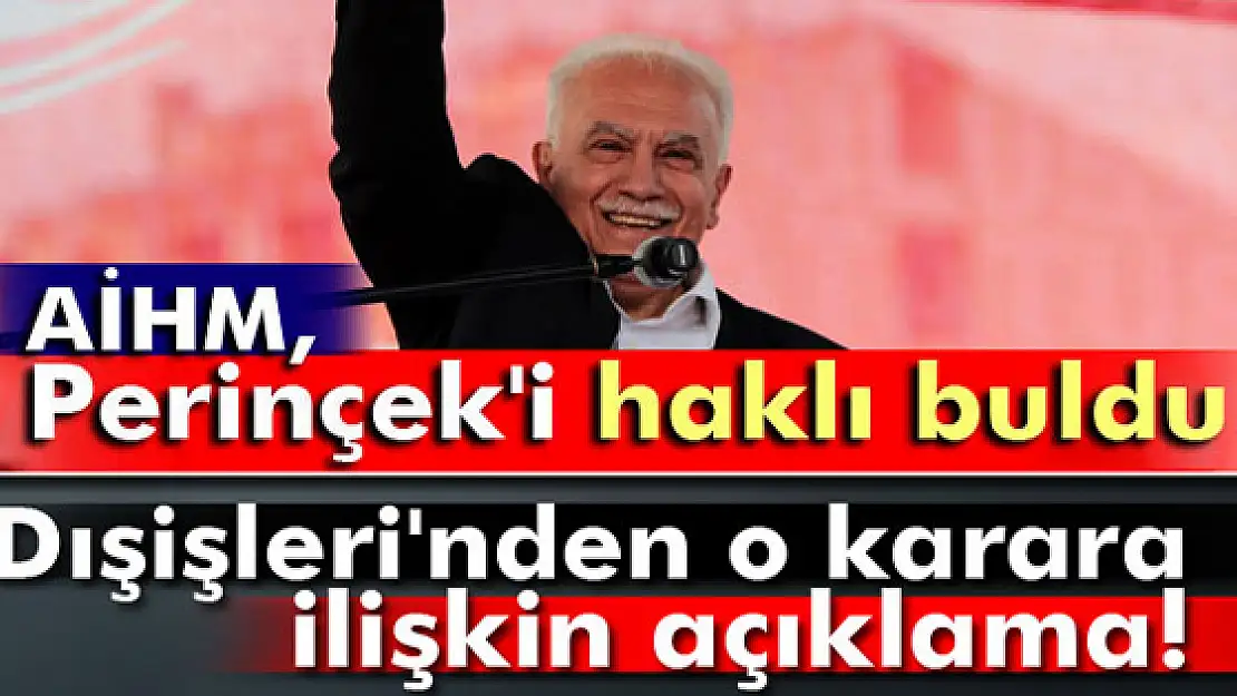 Dışişlerinden AİHMnin kararına ilişkin açıklama