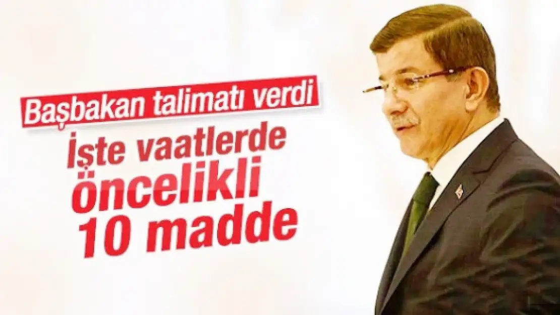 Başbakan Davutoğlu 10 Maddelik Paket İçin Talimatı Verdi