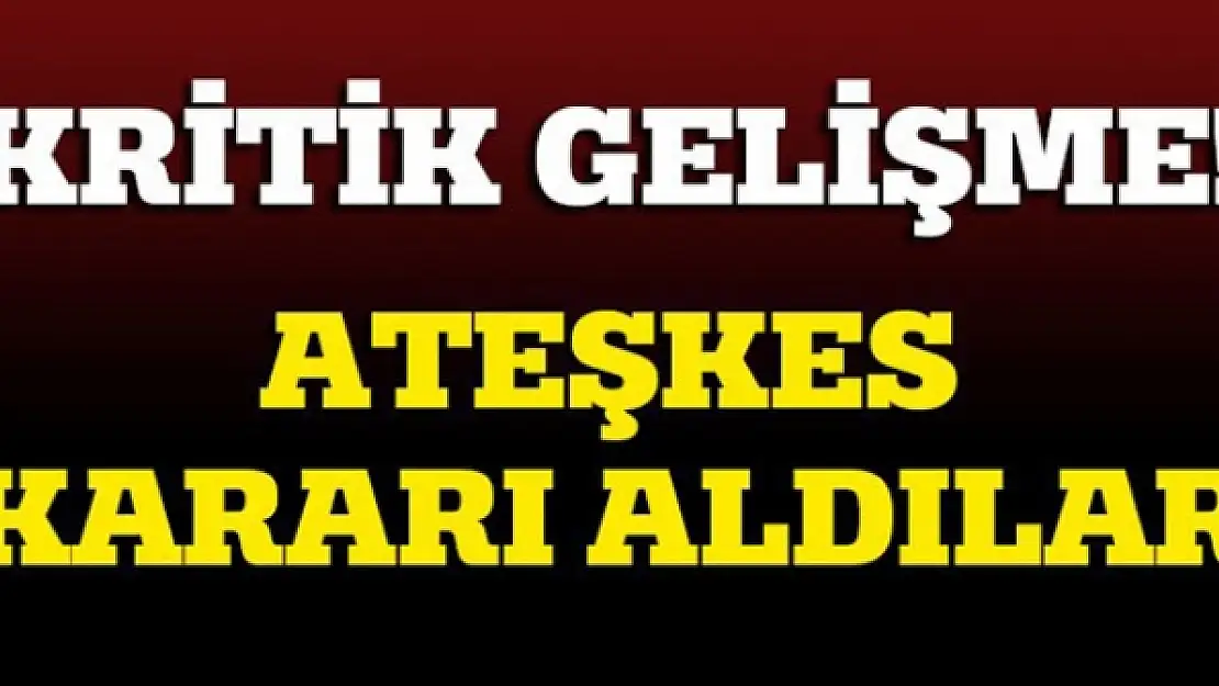 Suriye'de çok kritik gelişme! Ateşkes kararı aldılar