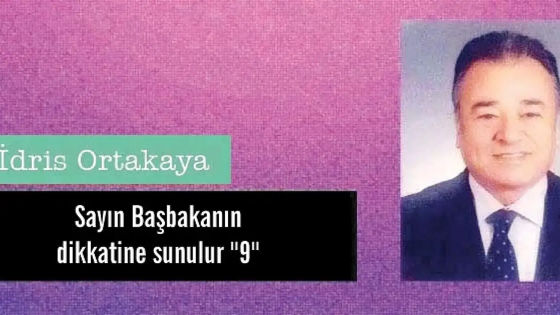 Sayın Başbakanın dikkatine sunulur '9'