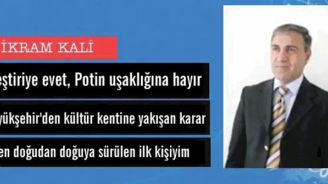 Eleştiriye evet, Potin uşaklığına hayır