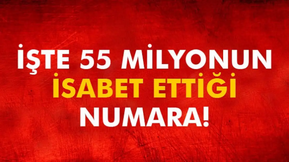 İşte 55 milyon TL'nin isabet ettiği numara