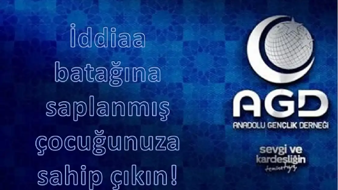  AGDDEN İDDAA  OYNATILMASINA TEPKİ