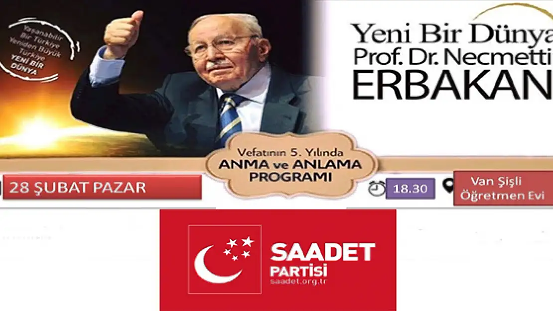 Vanda Erbakanı Anma ve Anlama Programı