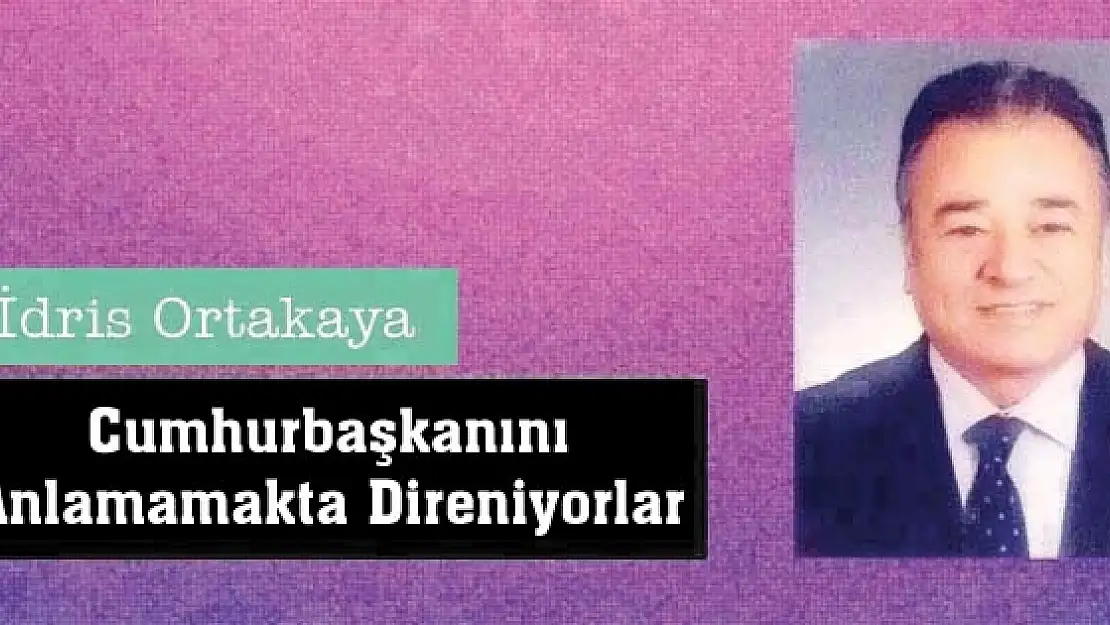 Cumhurbaşkanını Anlamamakta Direniyorlar