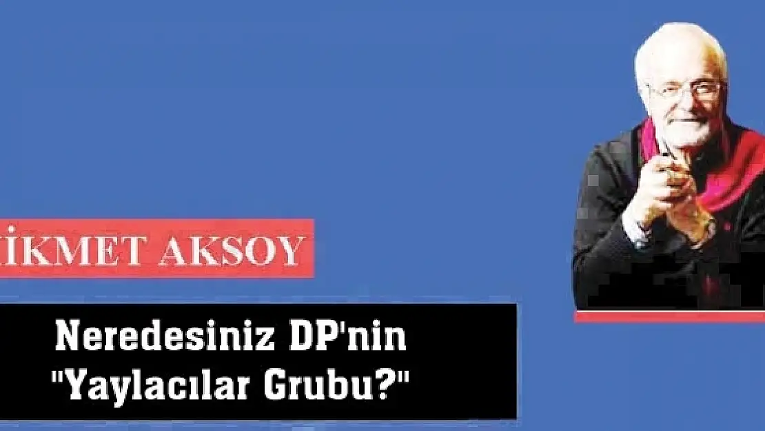 Neredesiniz DP'nin 'Yaylacılar Grubu?'