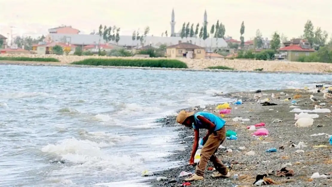 Van Gölü kıyıları çöplük içinde