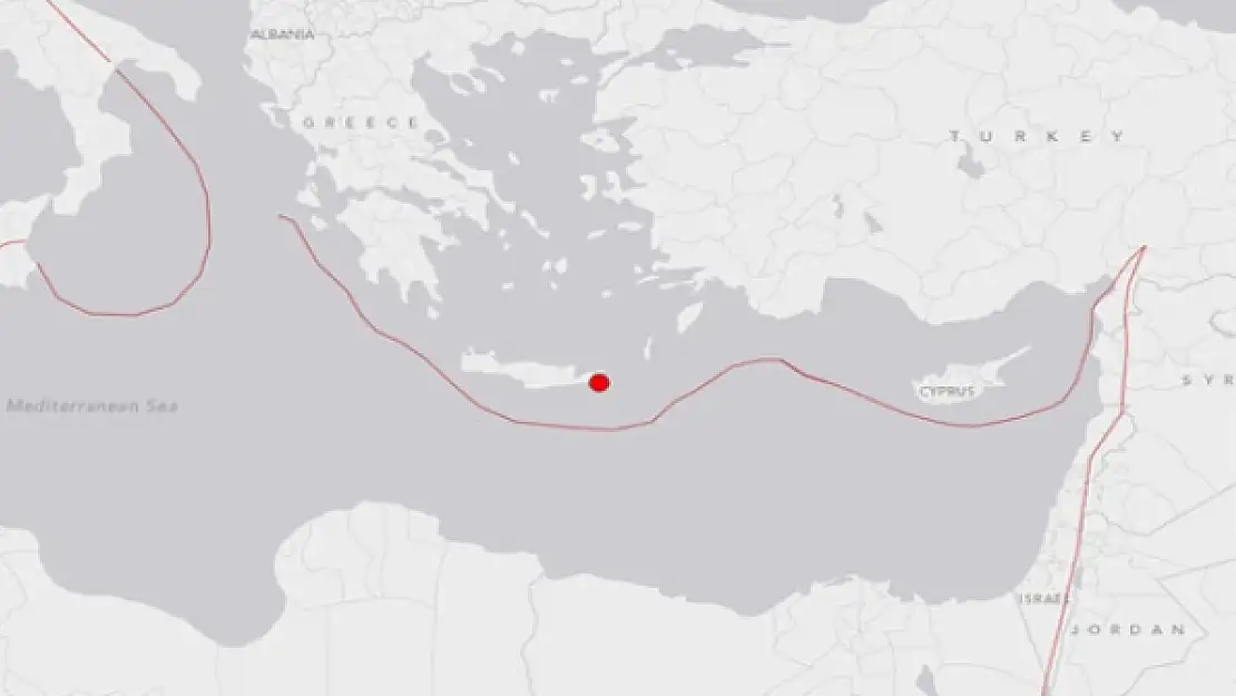 Girit açıklarında deprem