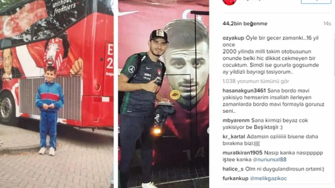 Oğuzhan Özyakup yıllar öncesinden bir fotoğraf 