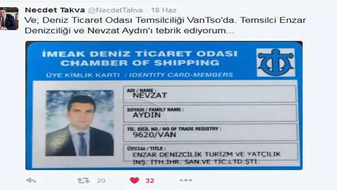 Deniz Ticaret Odası Van Temsilciliği Kuruldu