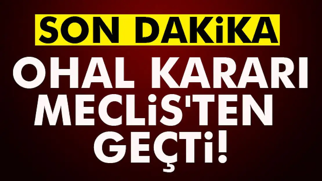 OHAL kararı Meclis'ten geçti!