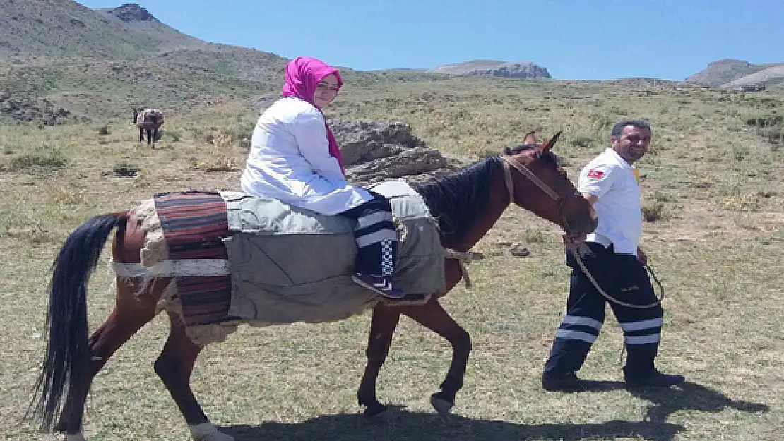 Sağlık ekipleri at sırtında doğum hastasına ulaştı 