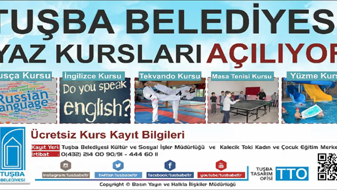 Tuşba Belediyesinden yaz kursları