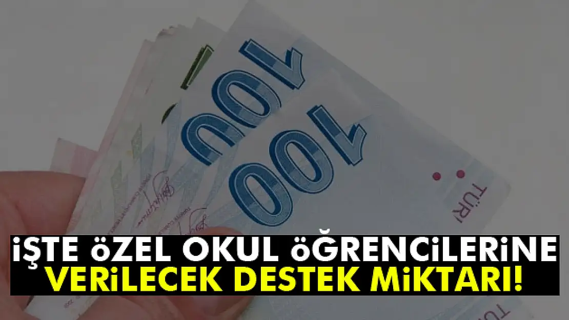 Özel okul öğrencilerine verilecek destek miktarı açıklandı