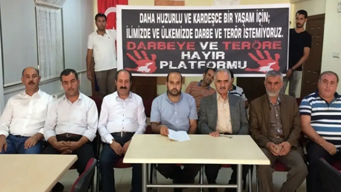 Darbeye ve Teröre Hayır Platformundan açıklama