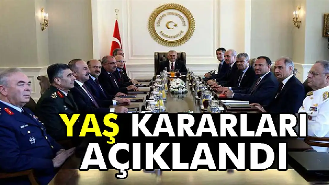 YAŞ kararları açıklandı