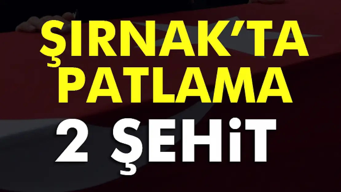 Uluderede patlama: 2 şehit