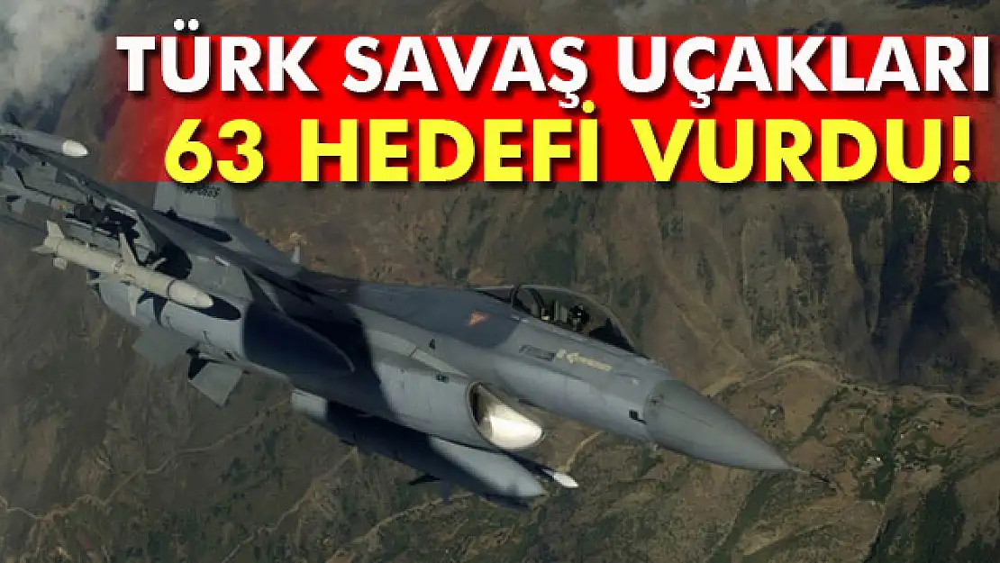 TSK 63 hedefe 224 atım yaptı