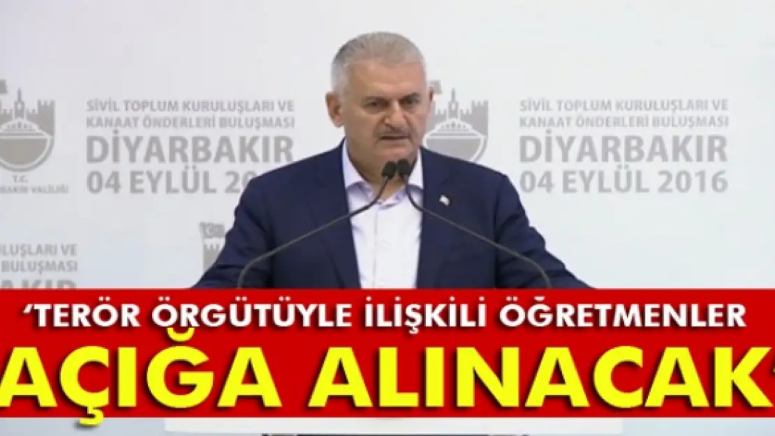 Yıldırım: 'Üzerinde şüphe bulunan öğretmenler açığa alınacak'