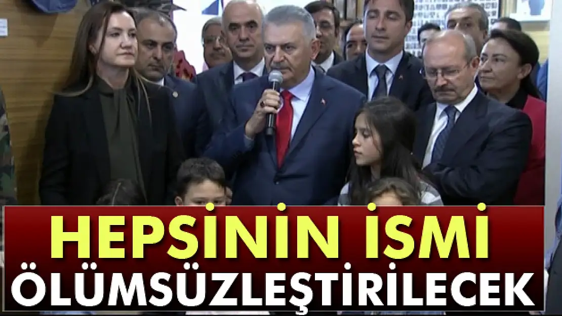 Başbakan Yıldırım, 15 Temmuz Şehitler Köşesi'nin açılışını yaptı