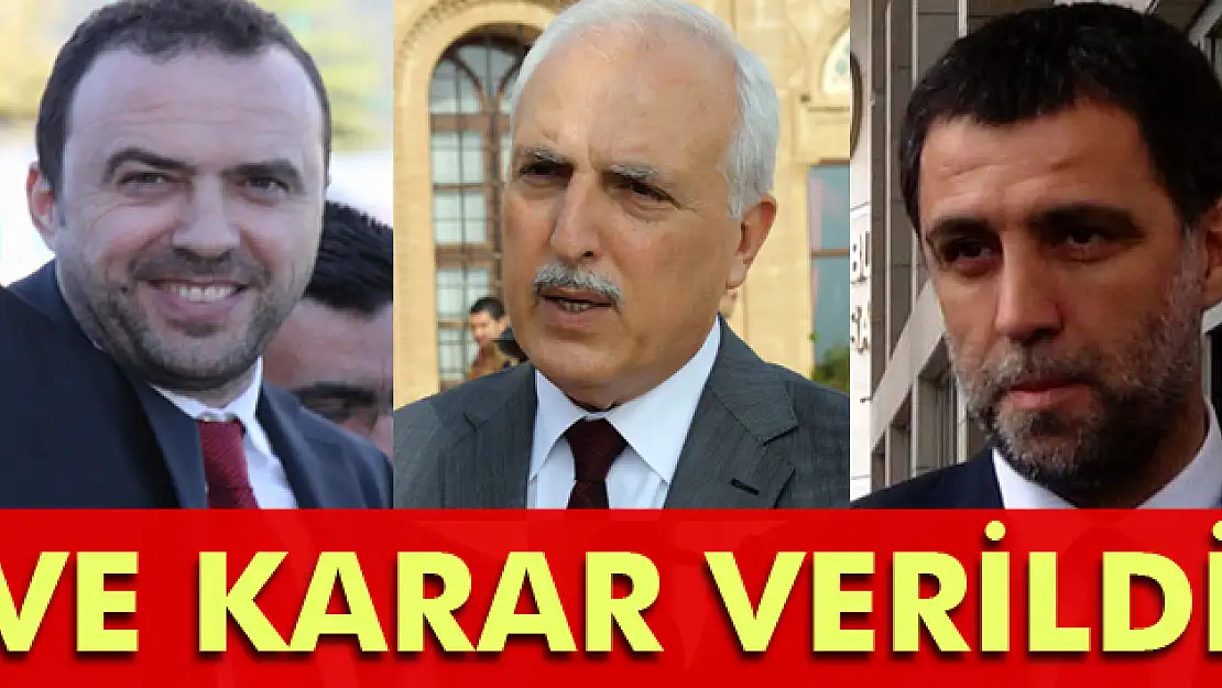 Hakan Şükür, Arif Erdem ve Hüseyin Avni Mutlu hakkında karar verildi