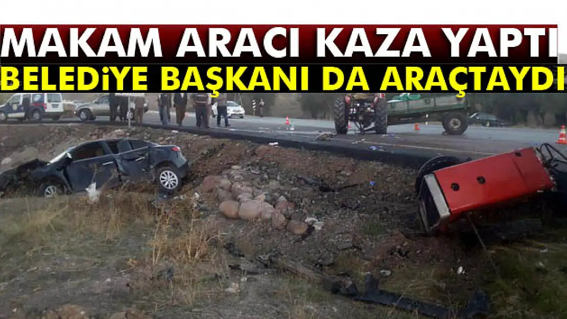 Belediye başkanının aracı kaza yaptı: 3 yaralı