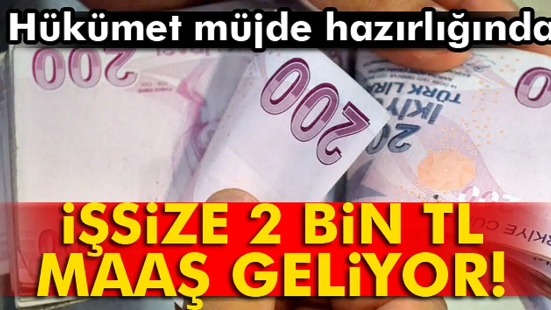 İşsize 2 bin TL maaş geliyor