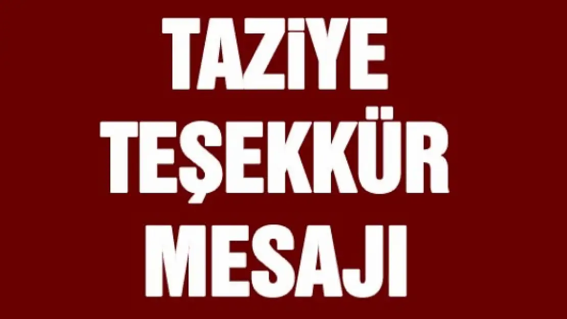 TEŞEKKÜR