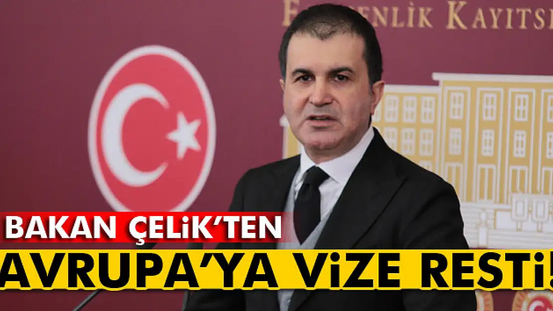 Bakan Çelikten 'vize serbestisi' açıklaması