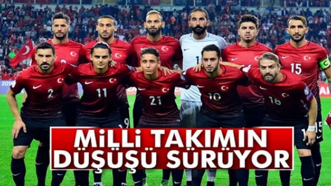 Milli Takımın düşüşü sürüyor