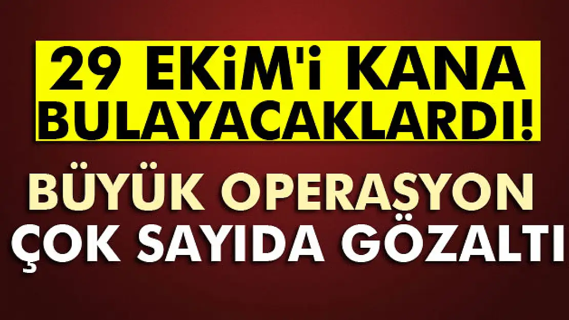 29 Ekim'i kana bulayacaklardı! 19 gözaltı